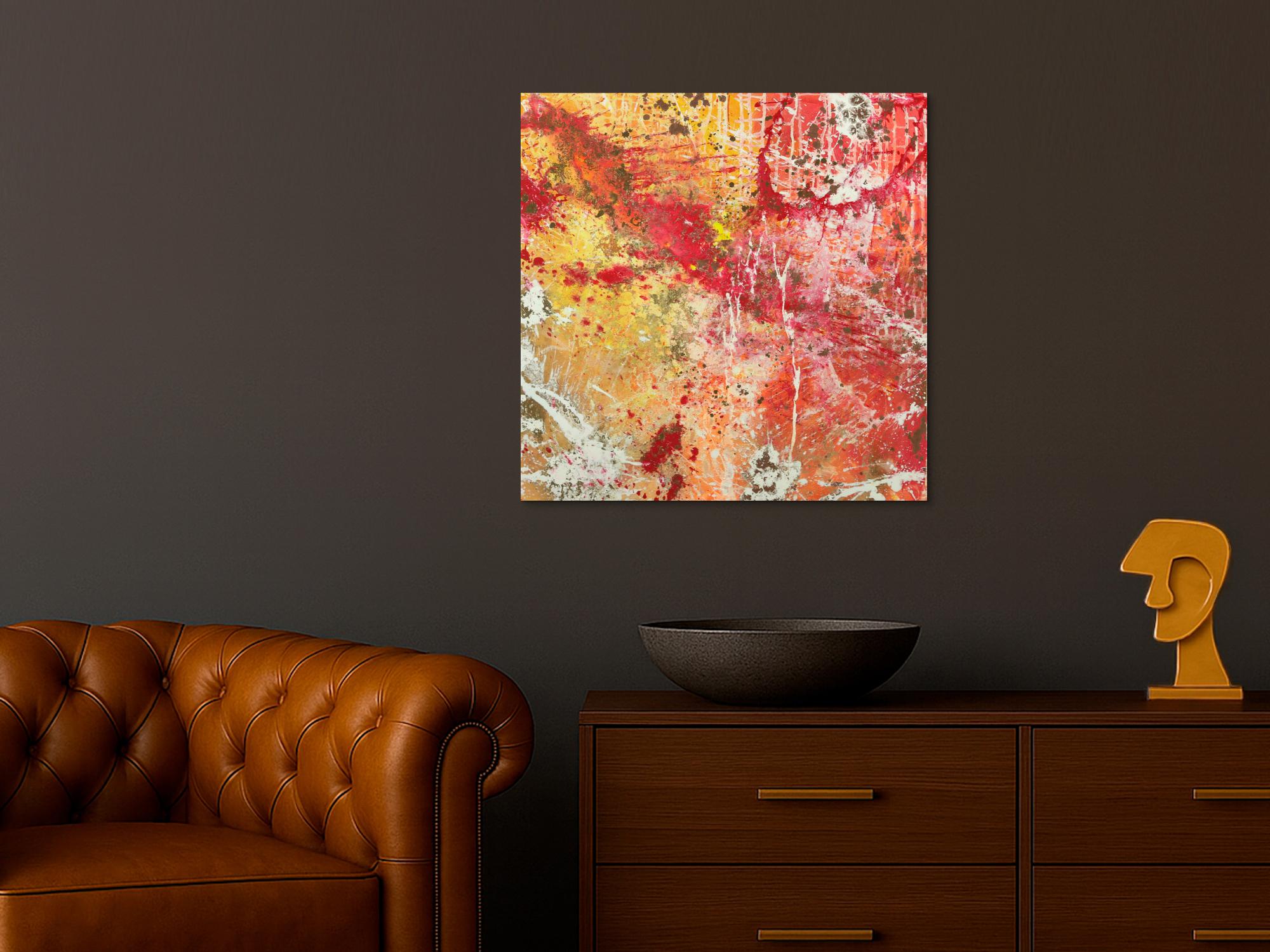 Abstraktes Gemälde handgemalt auf Leinwand Action Painting Modern Art