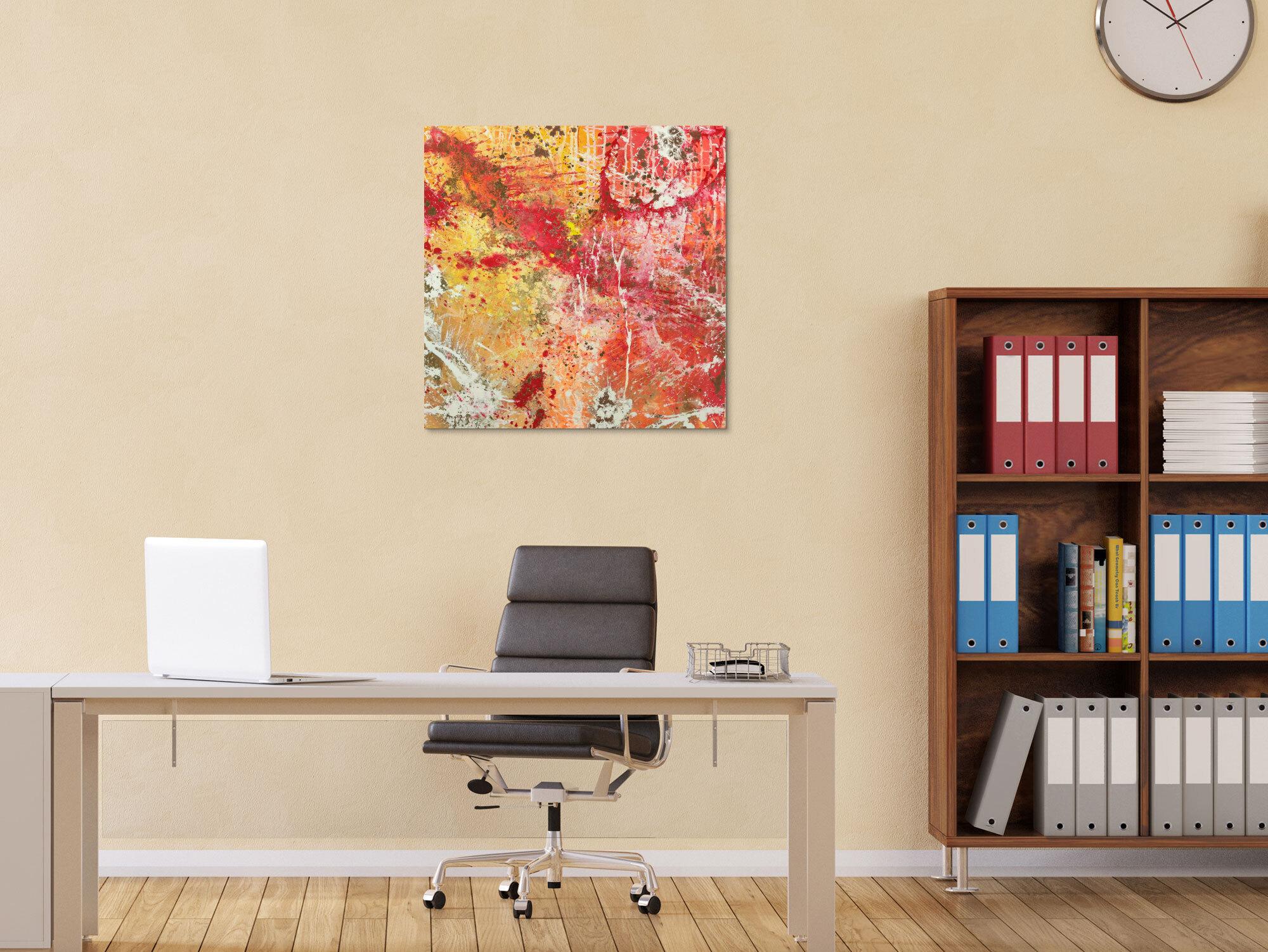 Abstraktes Gemälde handgemalt auf Leinwand Action Painting Modern Art