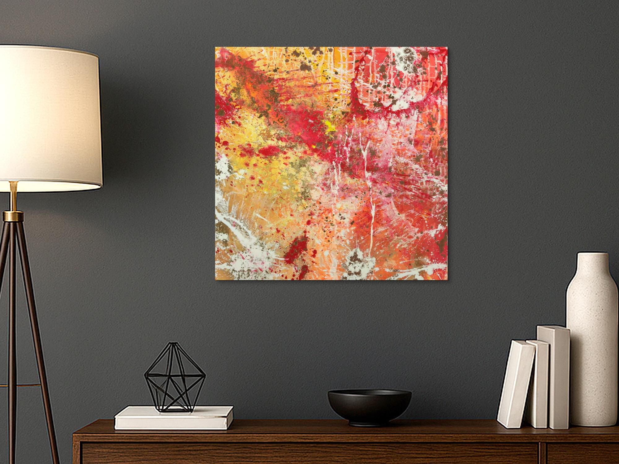 Abstraktes Gemälde handgemalt auf Leinwand Action Painting Modern Art