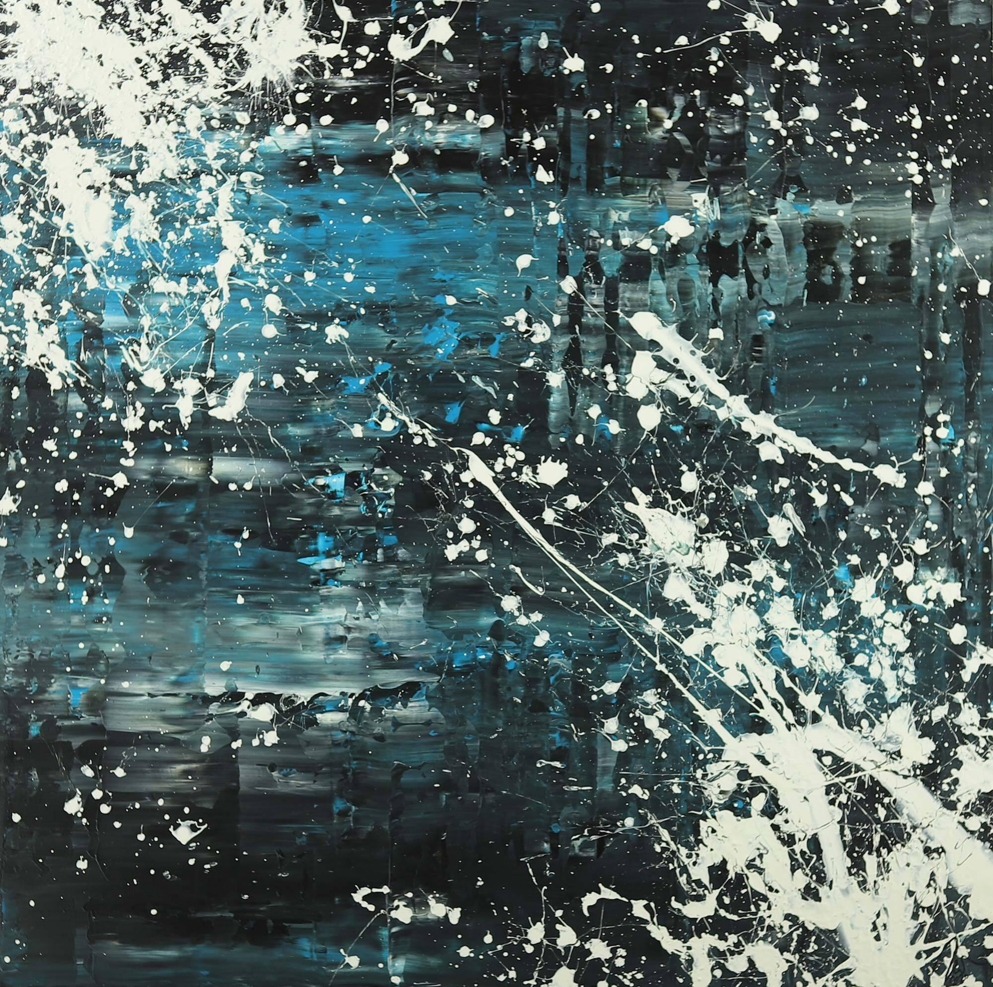 Abstraktes Acrylbild Modern Art Spachteltechnik Action Painting groß auf Leinwand handgemalt