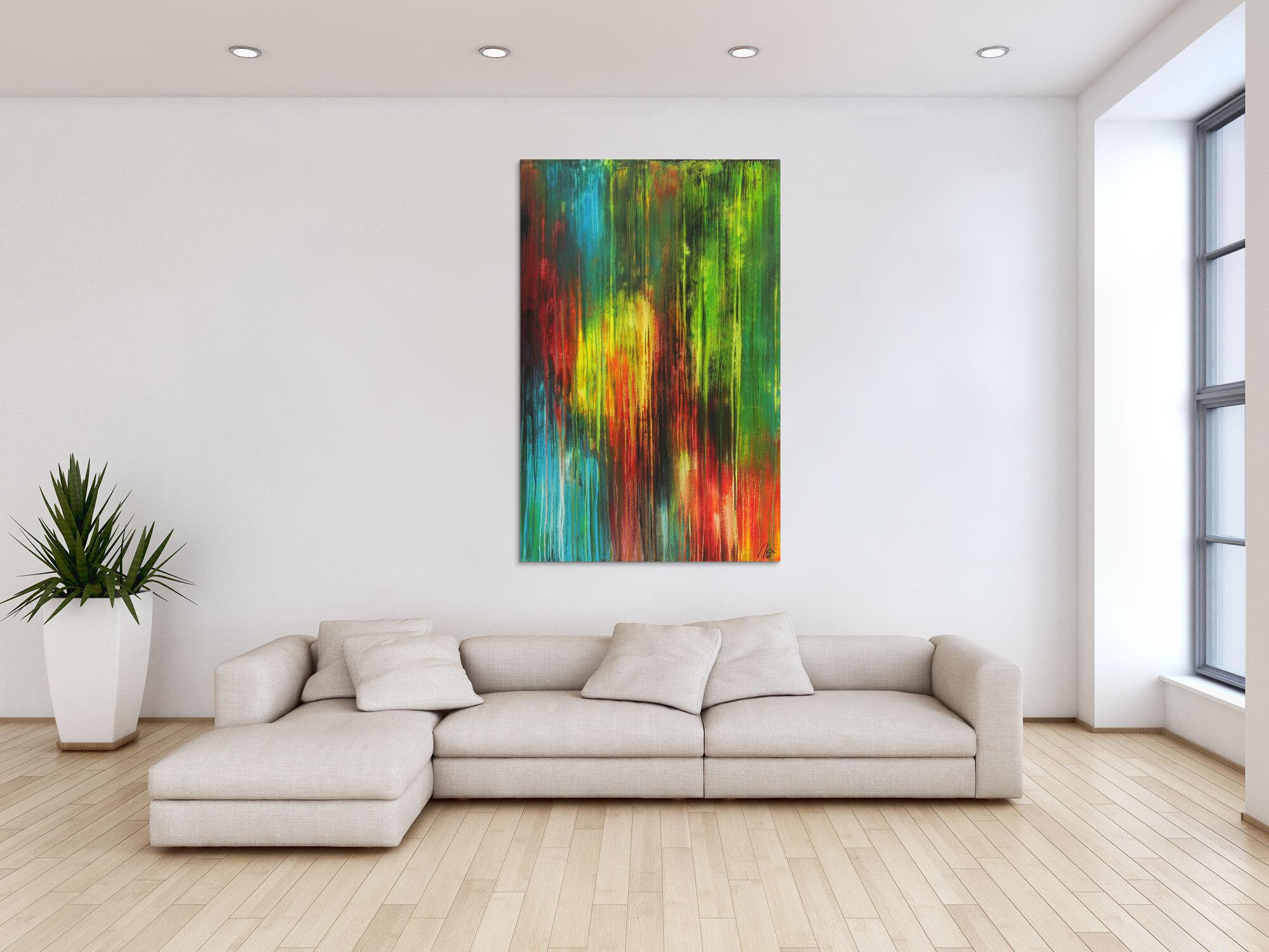 Modernes Gemälde bunte Farben auf Leinwand handgemalt Modern Art