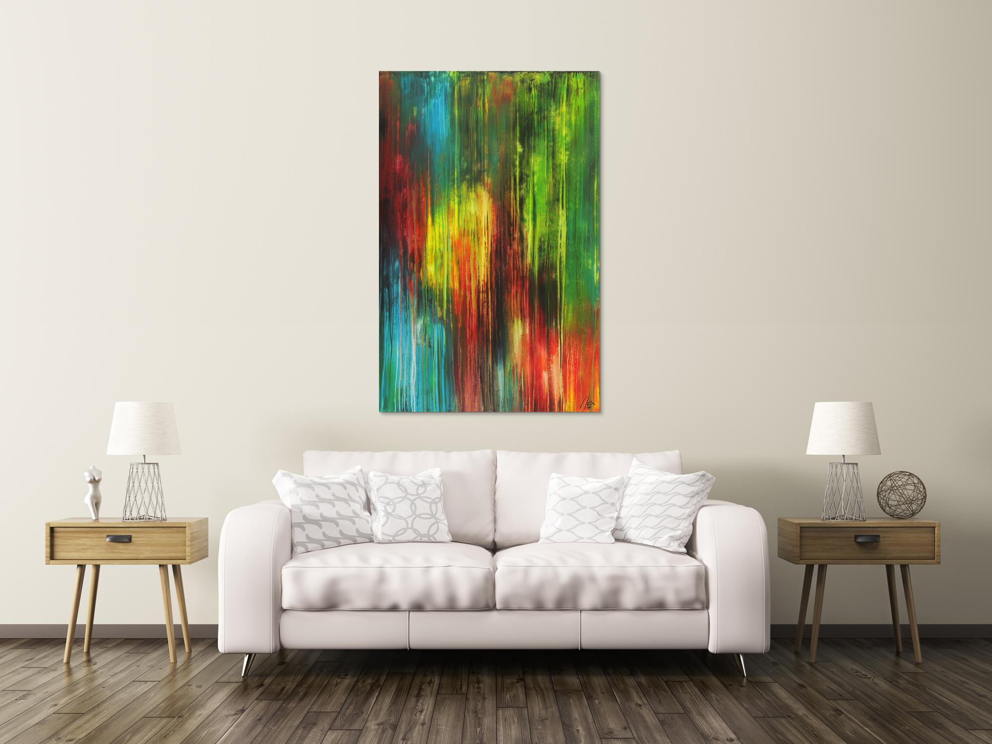 Modernes Gemälde bunte Farben auf Leinwand handgemalt Modern Art