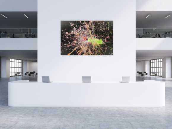 Abstraktes Acrylbild auf Leinwand Action Paniting Modern Art Großformat XXL