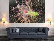 Abstraktes Acrylbild auf Leinwand Action Paniting Modern Art Großformat XXL