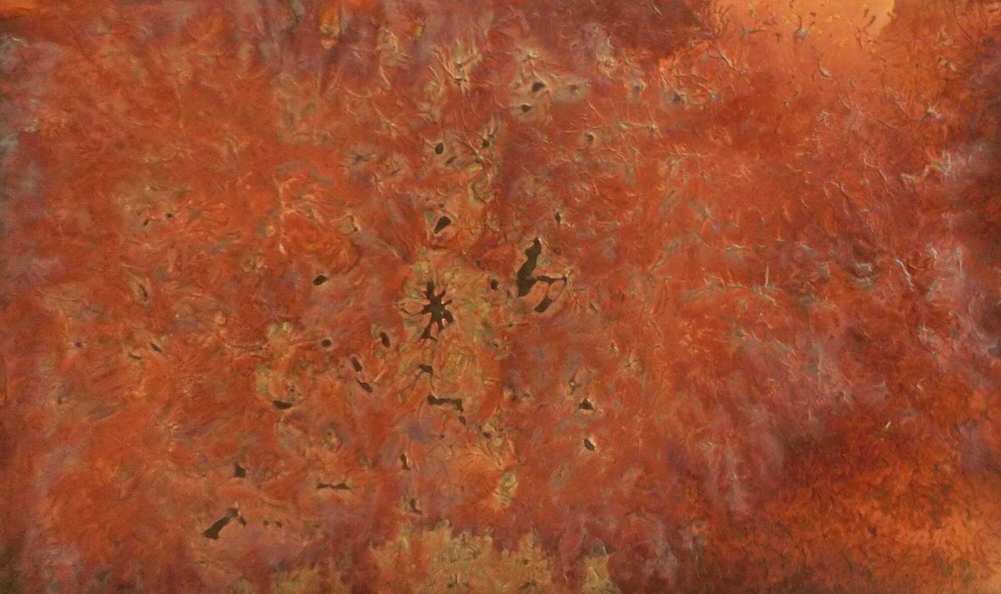 Gemälde aus echtem Rost abstrakt modern