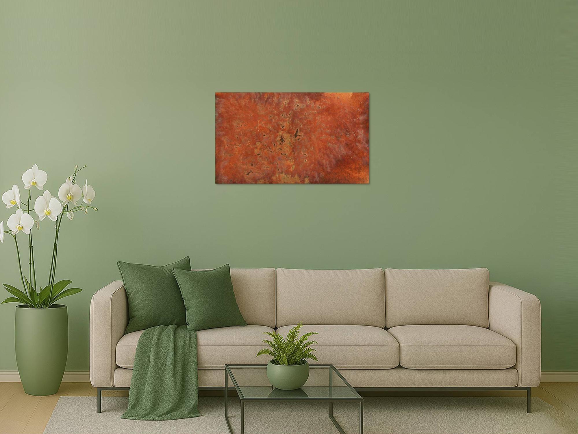 Gemälde aus echtem Rost abstrakt modern