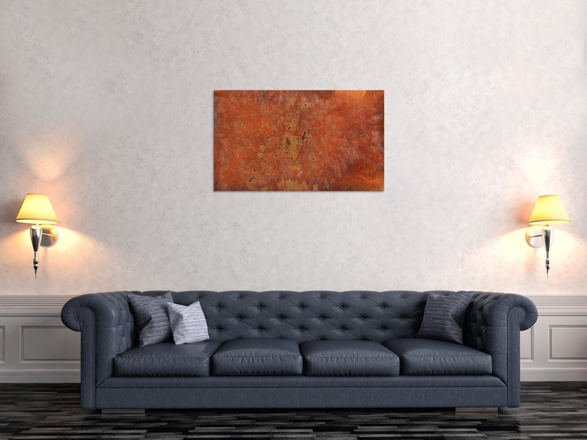 Gemälde aus echtem Rost abstrakt modern