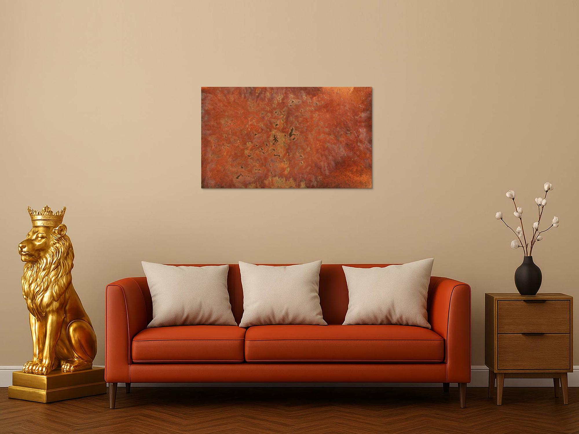 Gemälde aus echtem Rost abstrakt modern