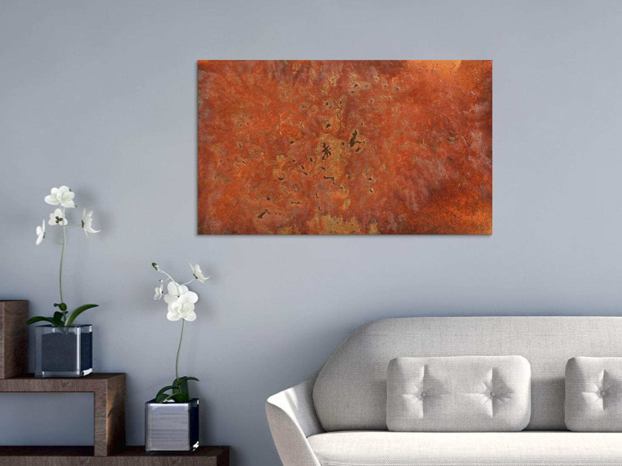 Gemälde aus echtem Rost abstrakt modern