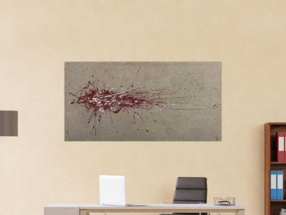 Abstraktes Gemälde auf Leinwand handgemalt Action Painting Modern Art