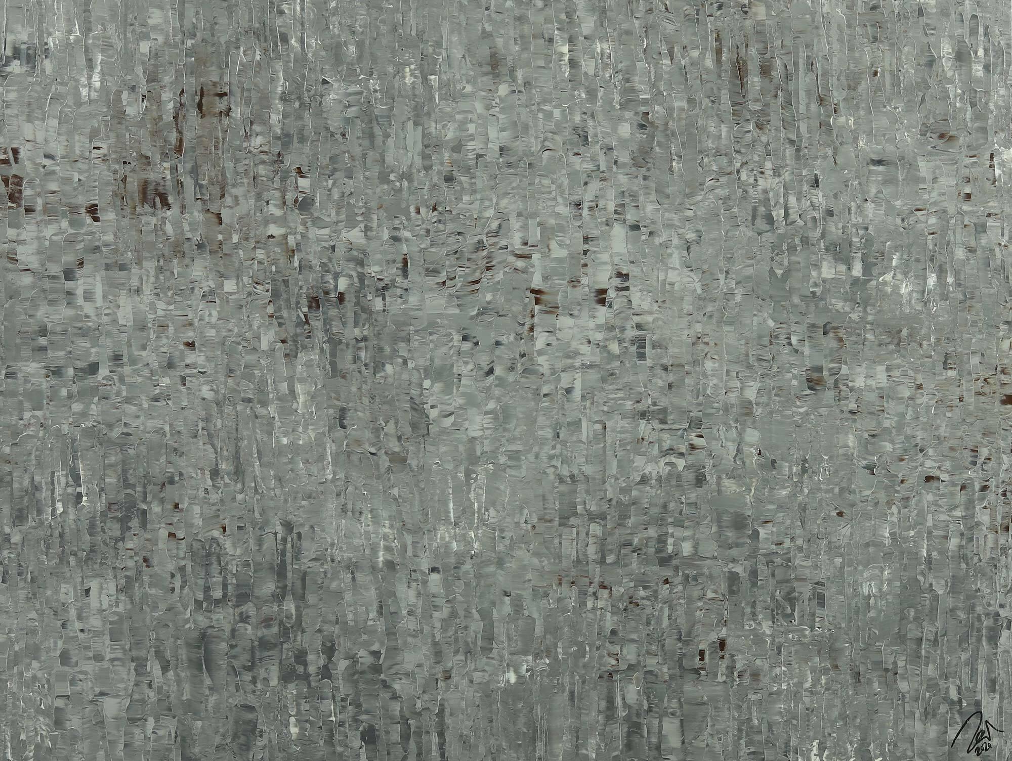 Abstraktes Acrylbild auf Leinwand handgemalt grau braun Spachteltechnik