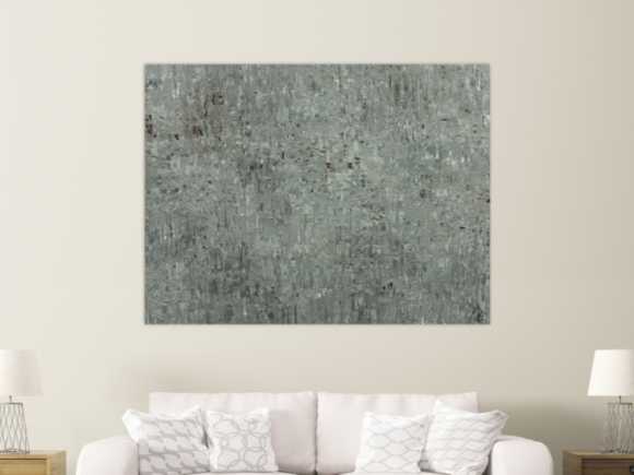 Abstraktes Acrylbild auf Leinwand handgemalt grau braun Spachteltechnik
