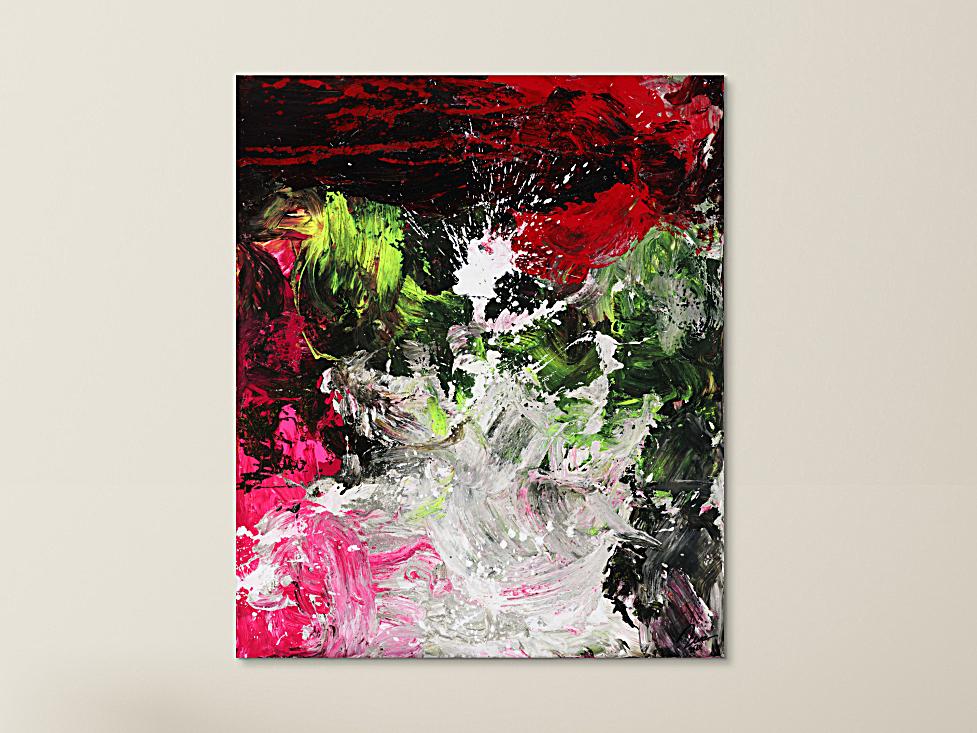 Modernes abstraktes Gemälde auf Leinwand handgemalt grobe Stuktur Modern Art