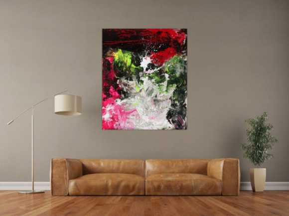 Modernes abstraktes Gemälde auf Leinwand handgemalt grobe Stuktur Modern Art