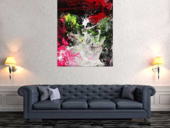 Modernes abstraktes Gemälde auf Leinwand handgemalt grobe Stuktur Modern Art