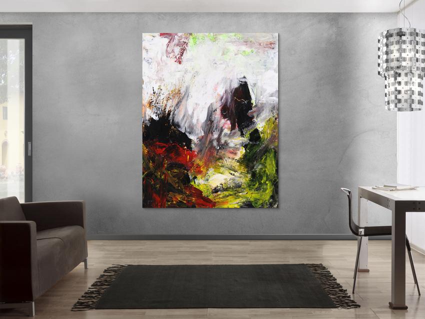 Abstrakres Gemälde Modern Art Tachismus handgemalt auf Leinwand