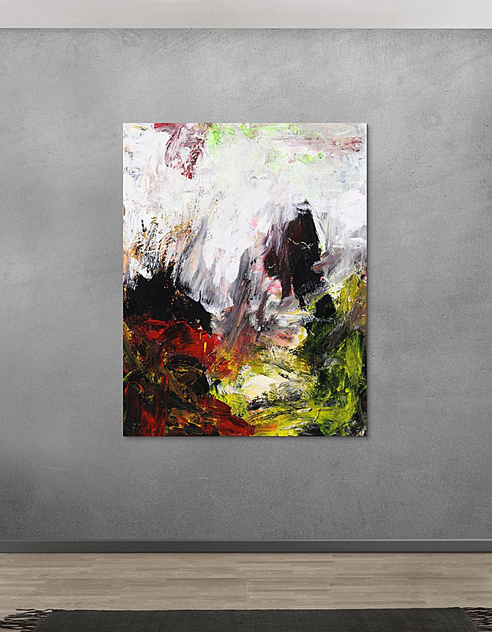 Abstrakres Gemälde Modern Art Tachismus handgemalt auf Leinwand