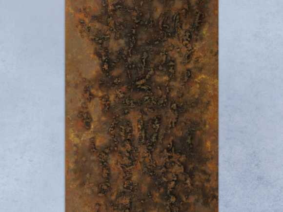 Abstraktes Gemälde aus echtem Rost grobe Struktur handgemalt Modern Art auf Leinwand
