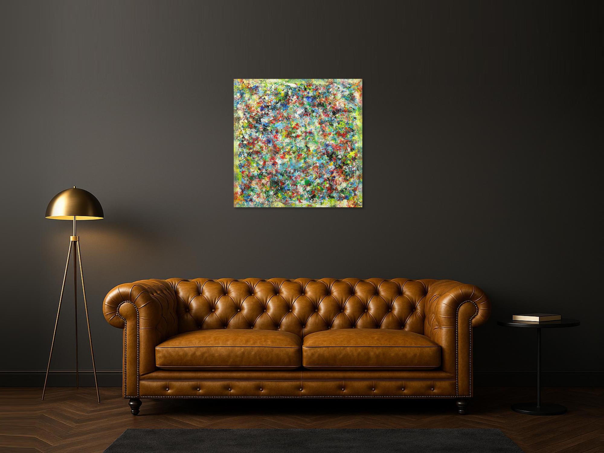 Abstraktes Gemälde Mischtechnik handgemalt hochformat