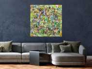Abstraktes Gemälde sehr bunt Modern Art handgemalt auf Leinwand
