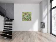 Abstraktes Gemälde sehr bunt Modern Art handgemalt auf Leinwand