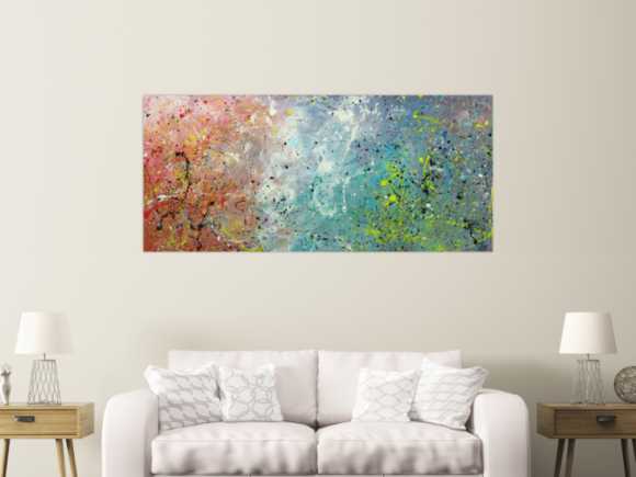 Abstraktes Gemälde auf Leinwand handgemalt Modern Art Action Painting