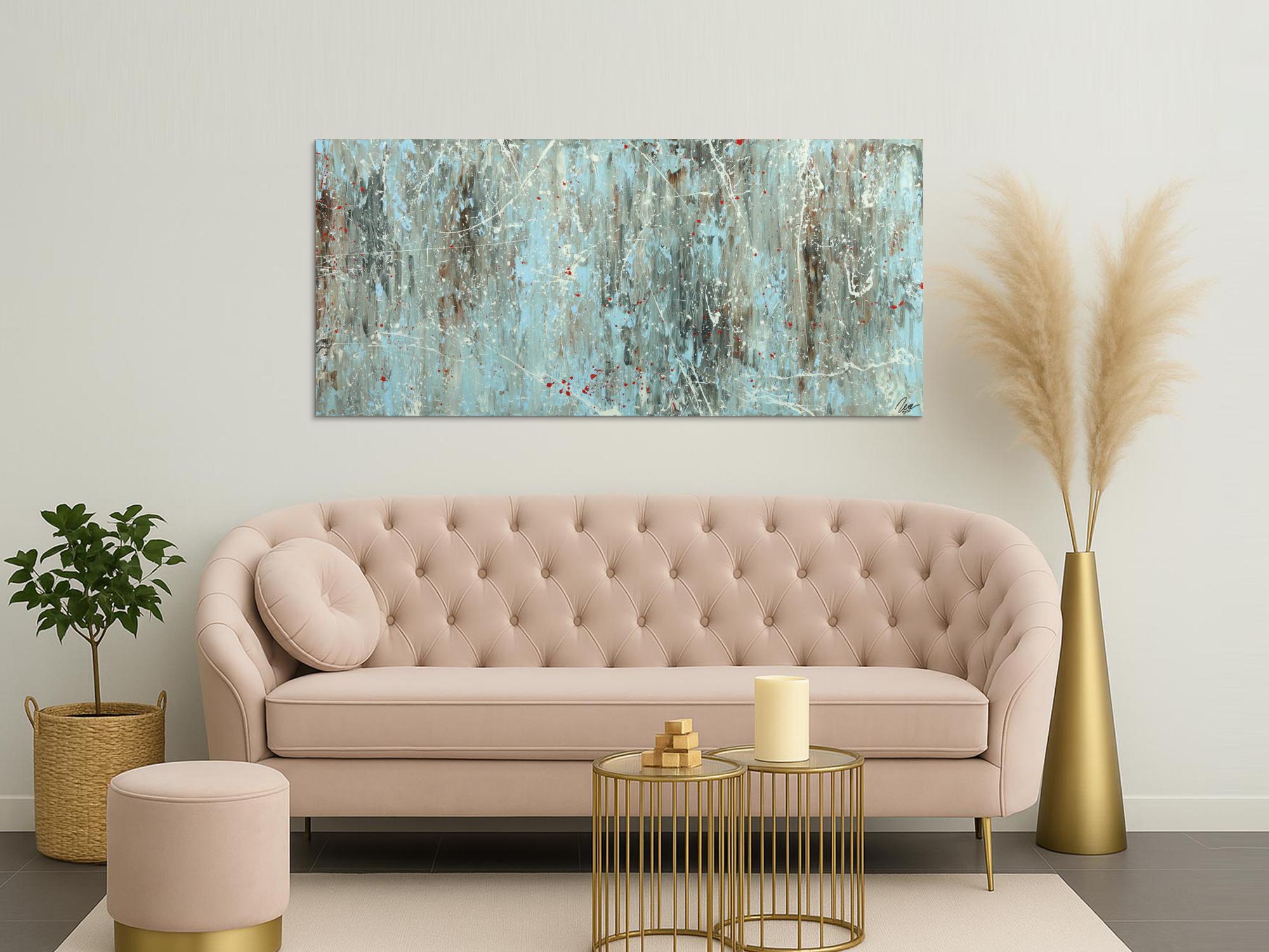 Abstraktes Gemälde auf Leinwand Acrylbild handgemalt Moden Art