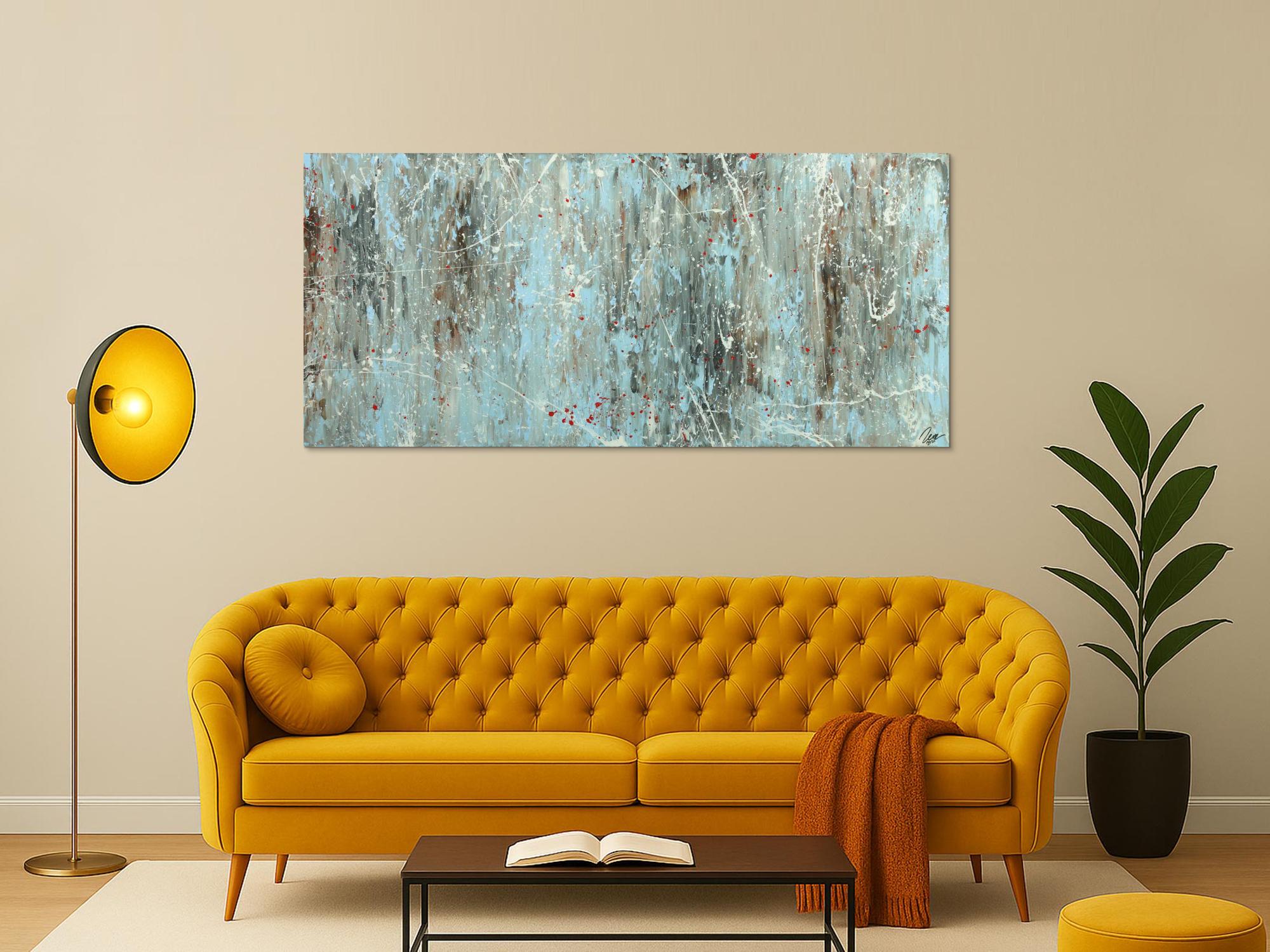 Abstraktes Gemälde auf Leinwand Acrylbild handgemalt Moden Art