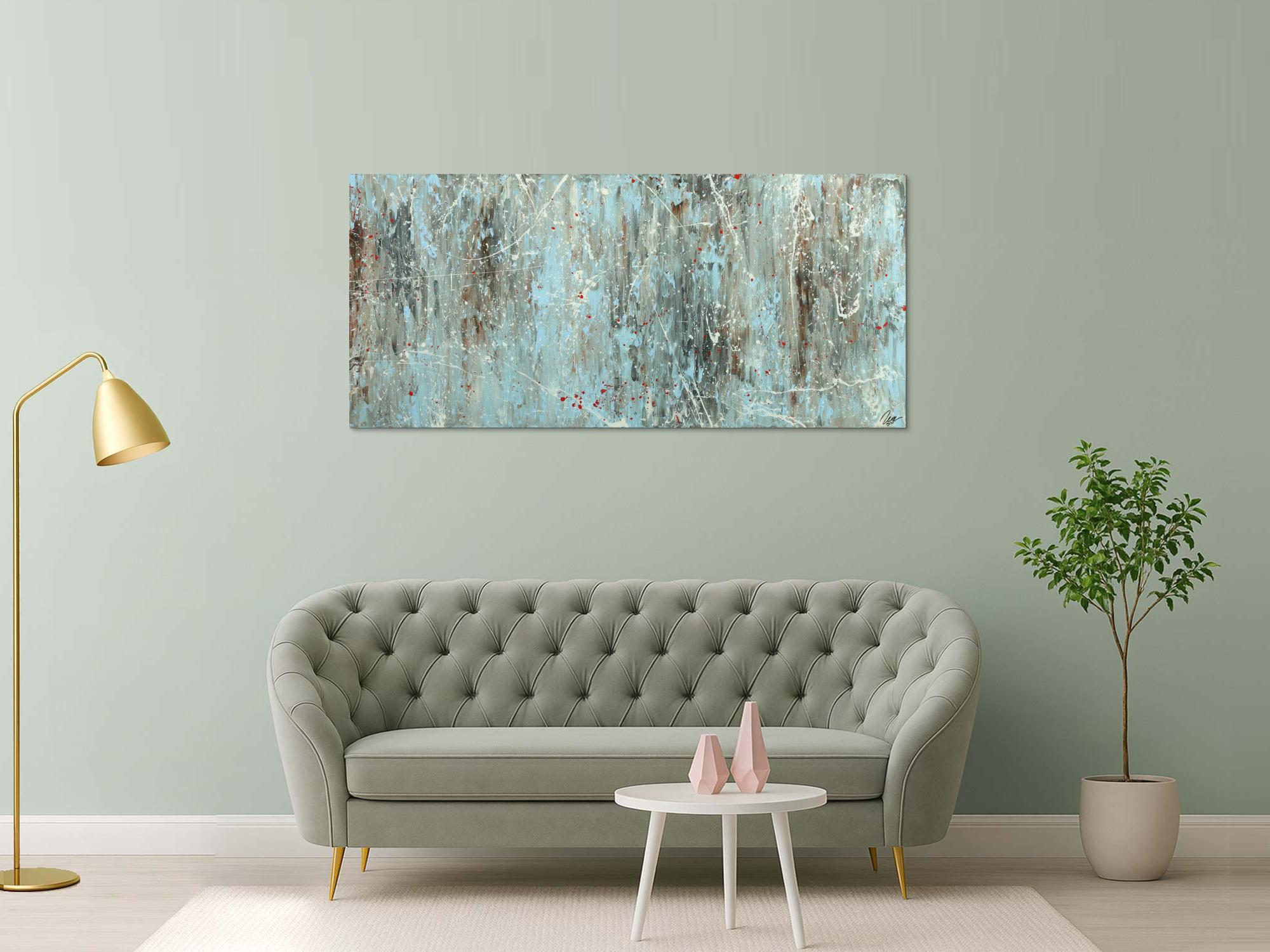 Abstraktes Gemälde auf Leinwand Acrylbild handgemalt Moden Art