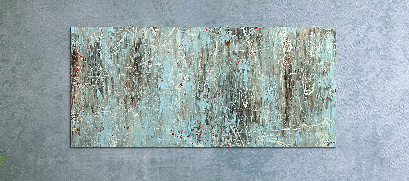 Abstraktes Gemälde auf Leinwand Acrylbild handgemalt Moden Art