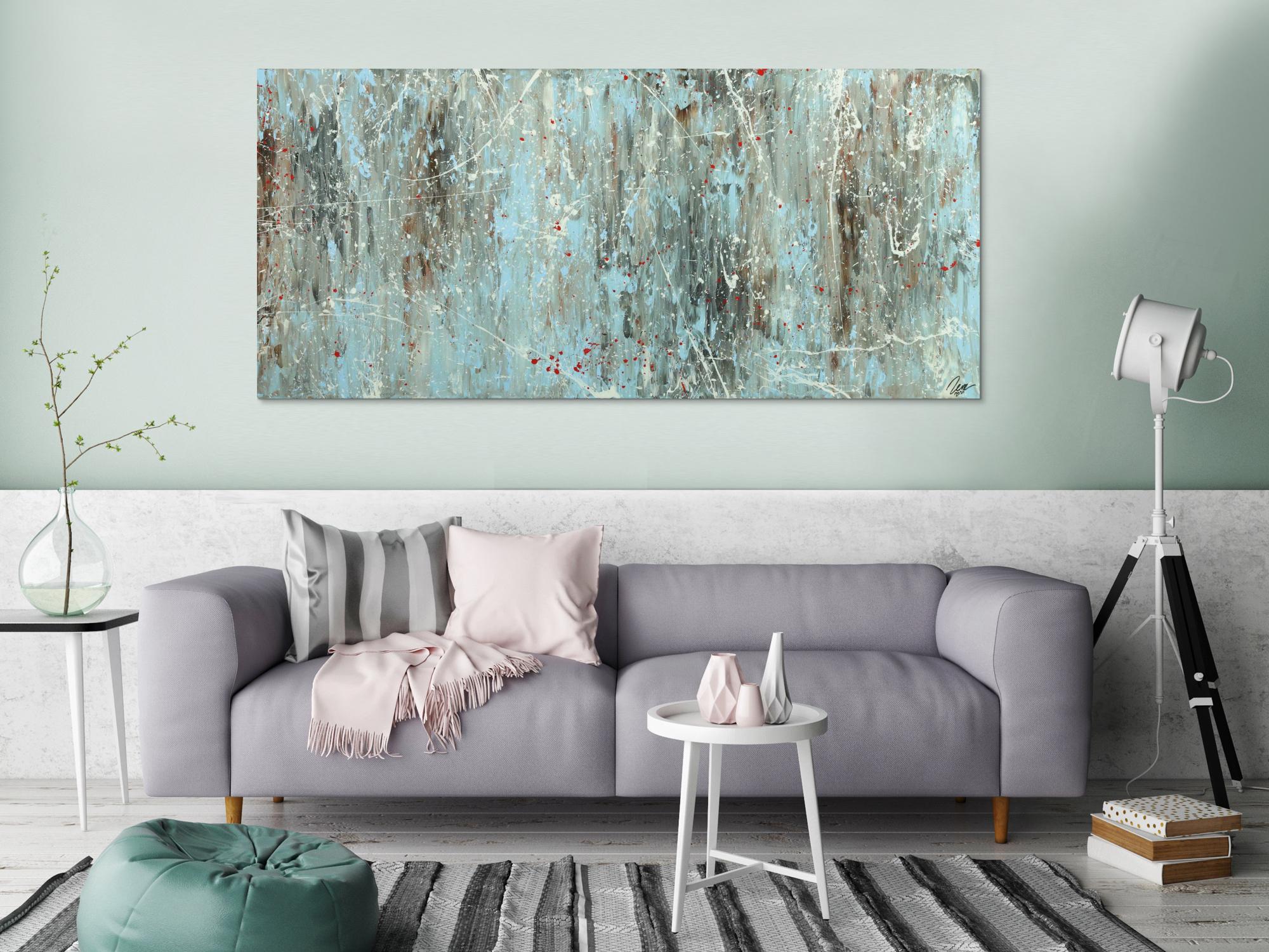 Abstraktes Gemälde auf Leinwand Acrylbild handgemalt Moden Art