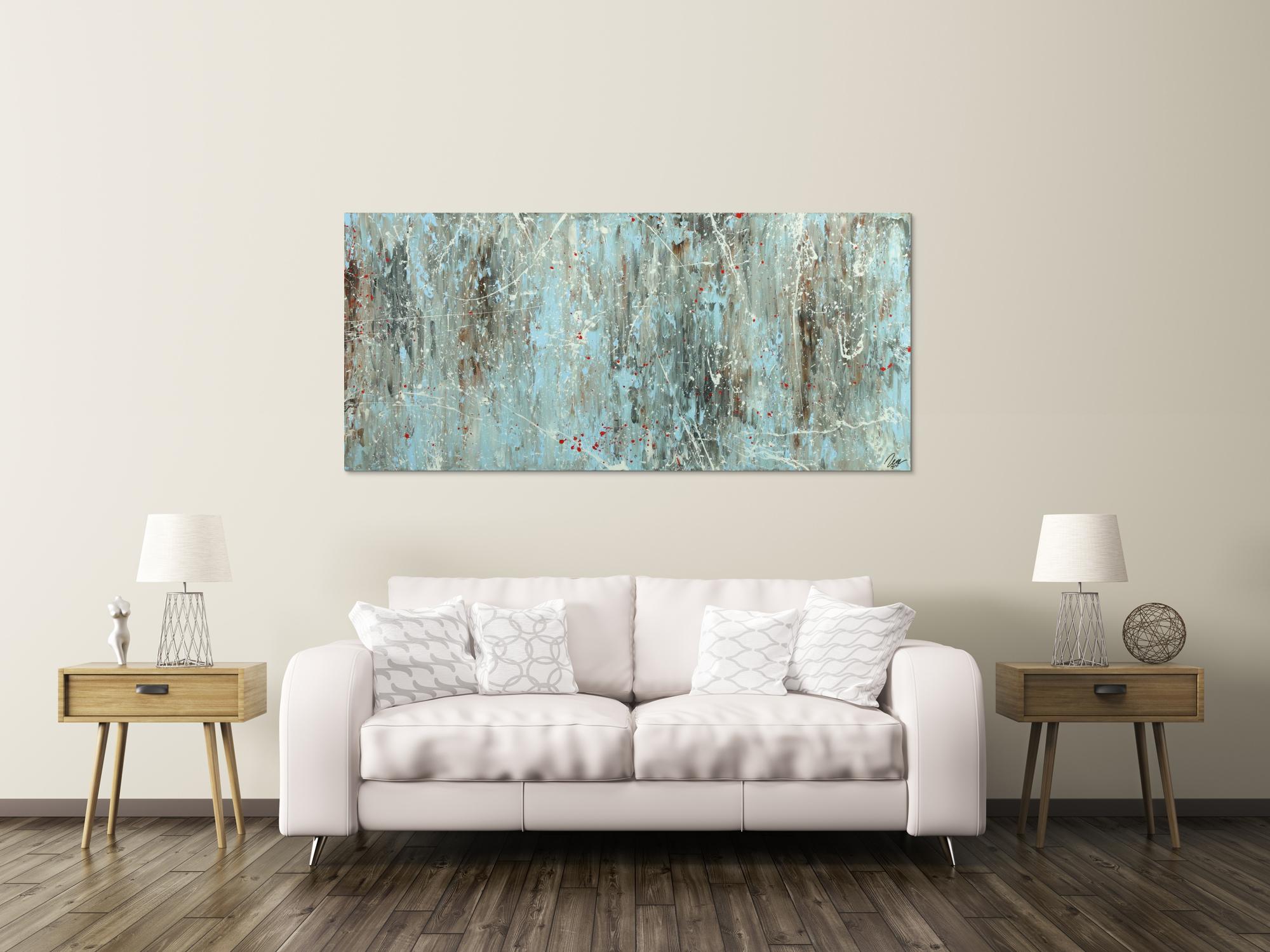 Abstraktes Gemälde auf Leinwand Acrylbild handgemalt Moden Art