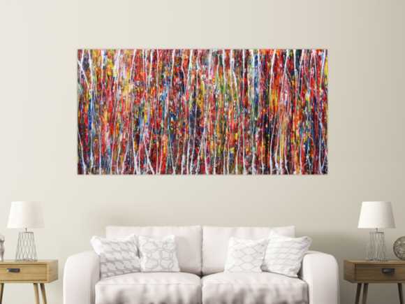 Abstraktes Acrylbild XXL bunt modern