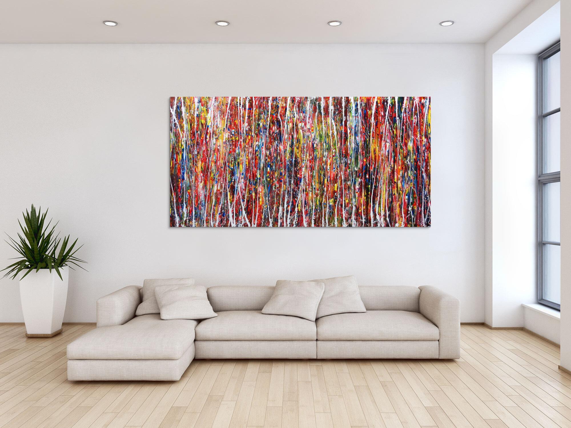 Abstraktes Acrylbild XXL bunt modern