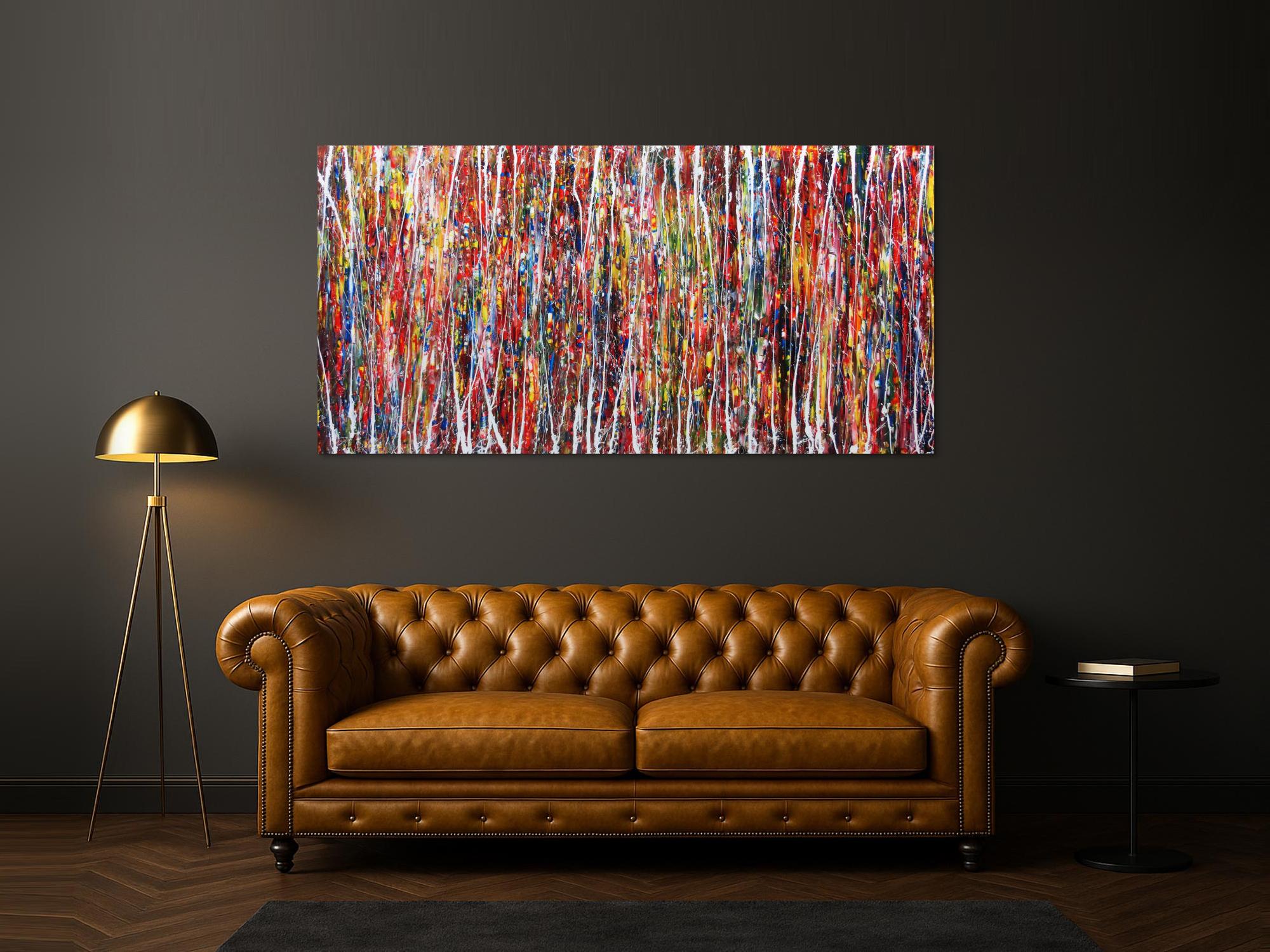 Abstraktes Acrylbild XXL bunt modern