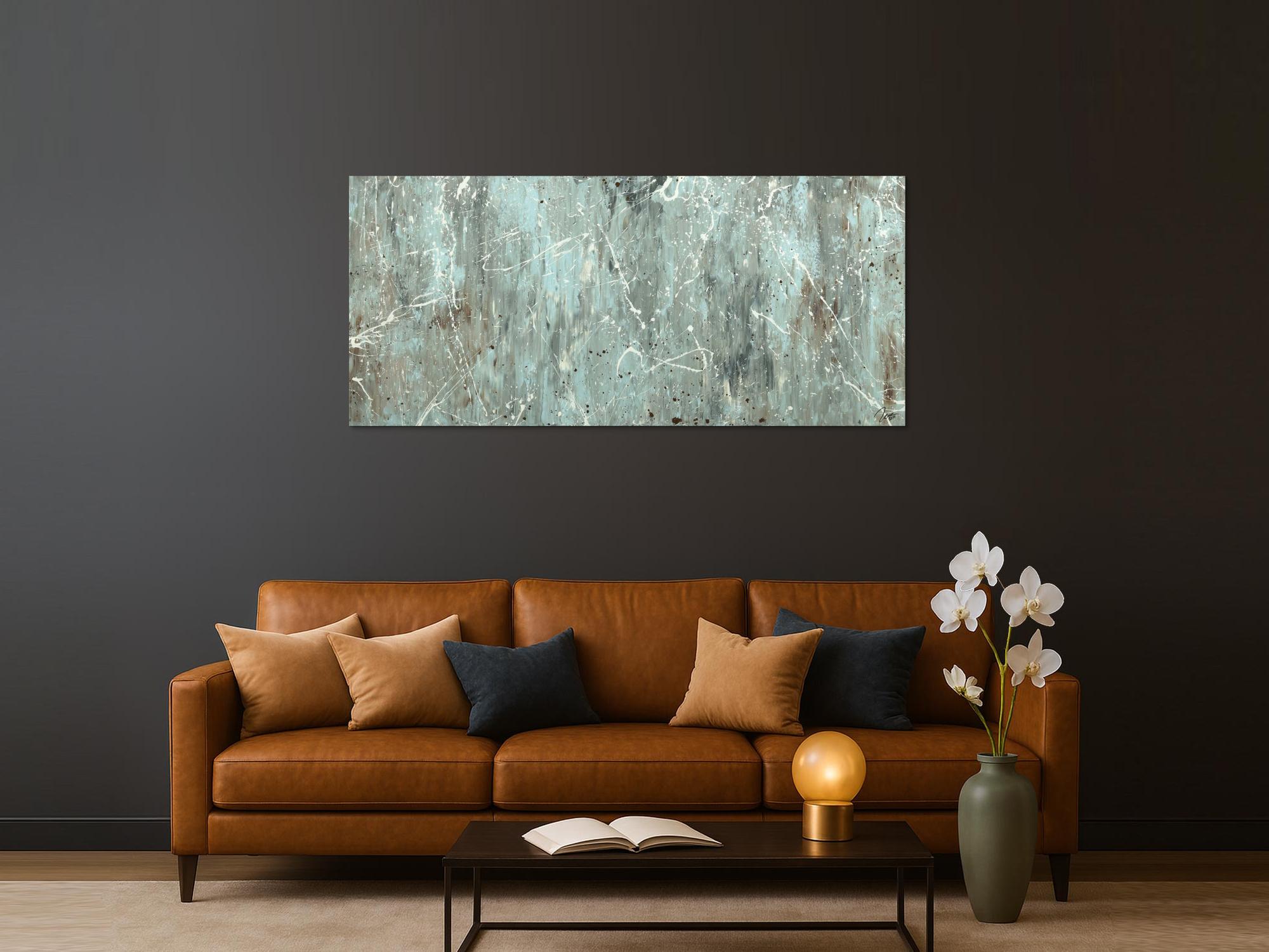 Abstraktes Acrylbild Modern Art auf Leinwand handgemalt