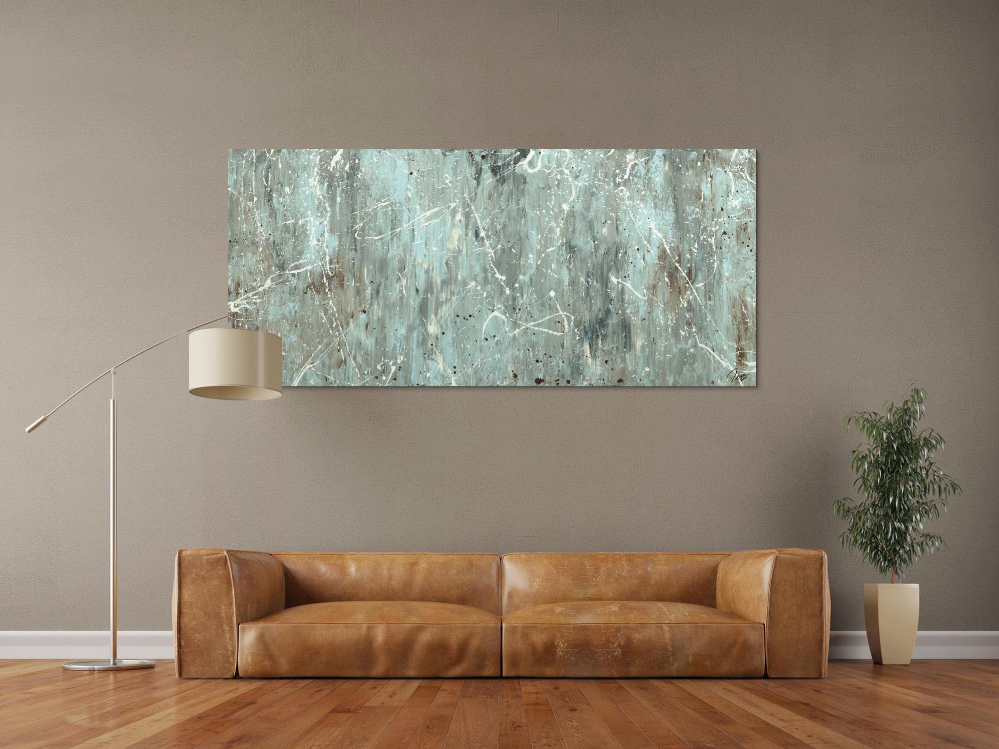 Abstraktes Acrylbild Modern Art auf Leinwand handgemalt