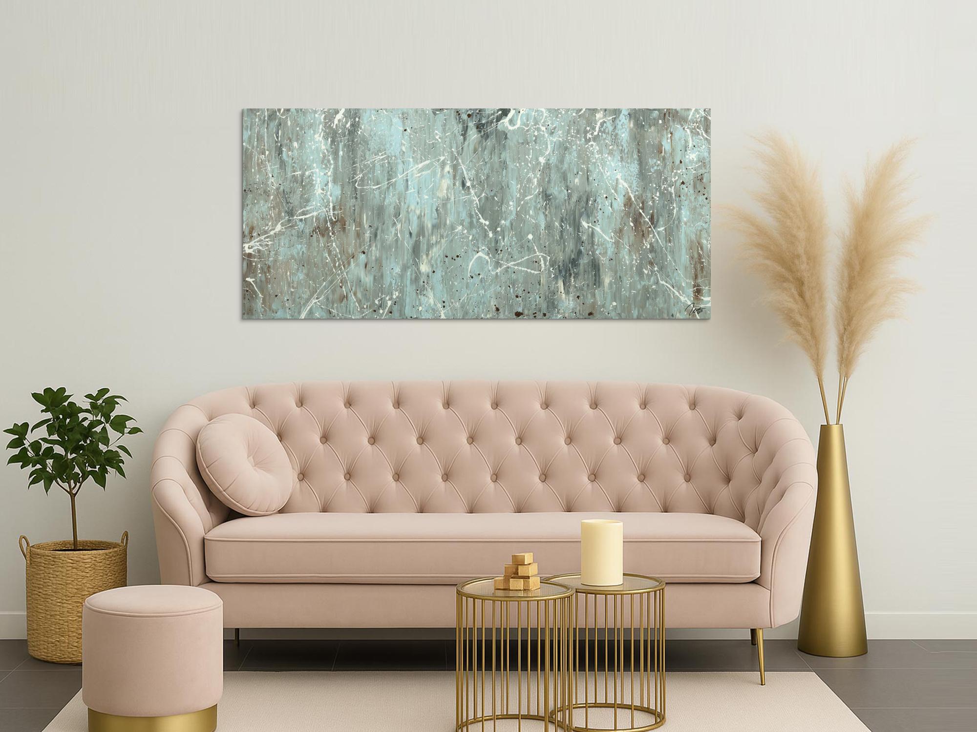 Abstraktes Acrylbild Modern Art auf Leinwand handgemalt