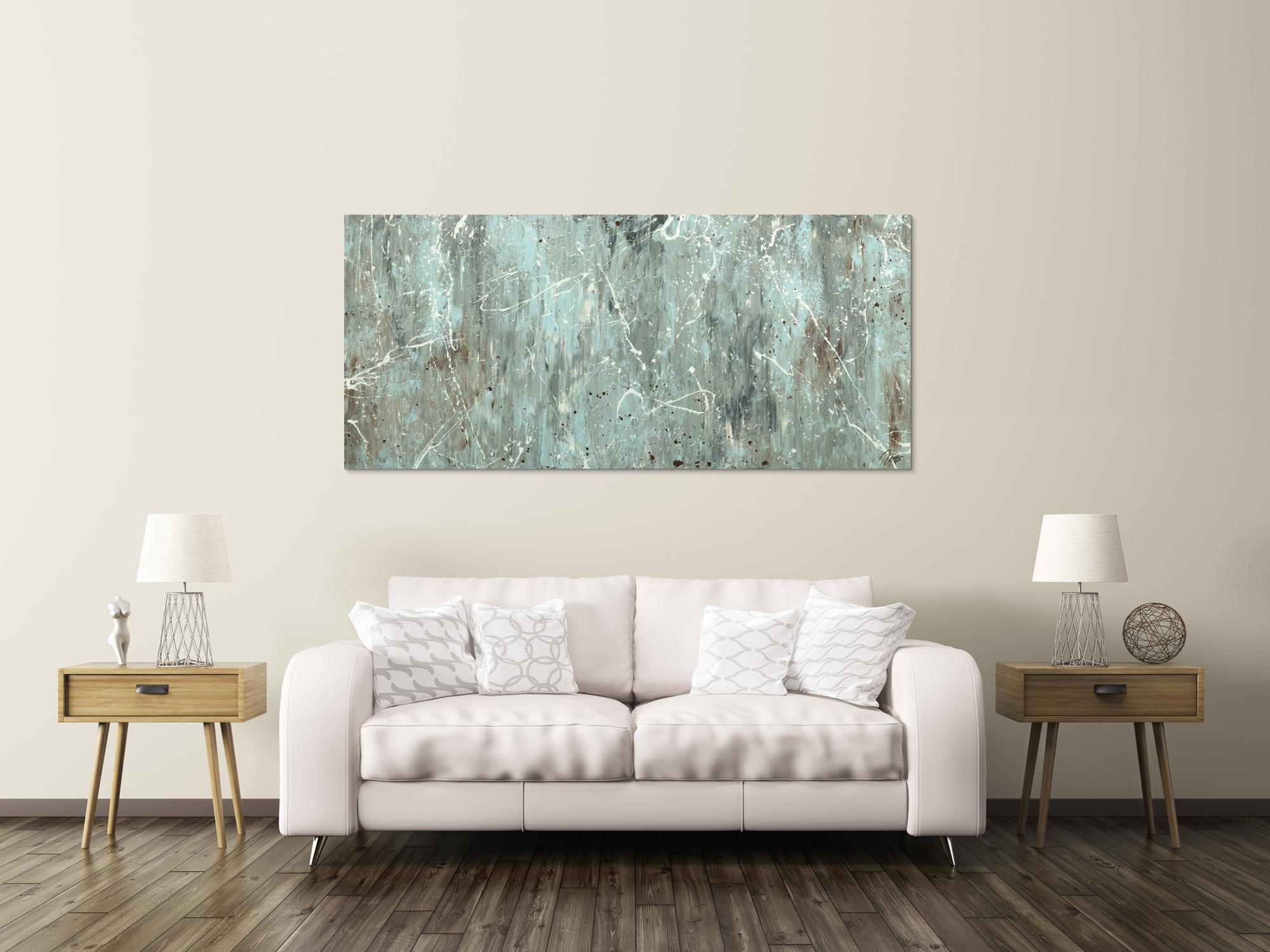 Abstraktes Acrylbild Modern Art auf Leinwand handgemalt