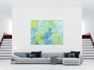 Abstraktes Acrylbild modernes Gemälde auf Leinwand sehr groß Action Painting