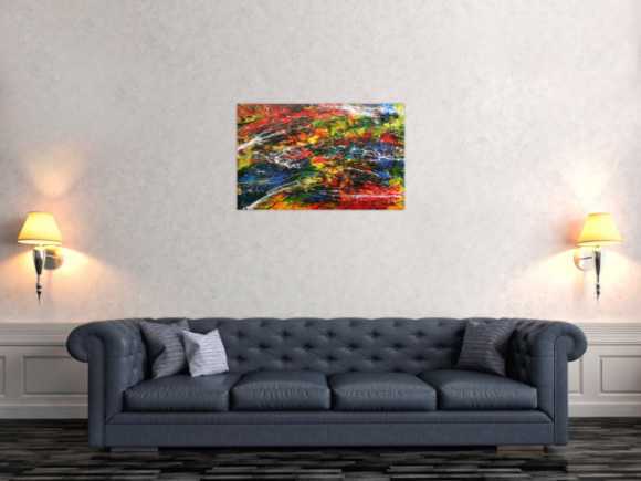 Abstraktes Acrylbild bunt modern