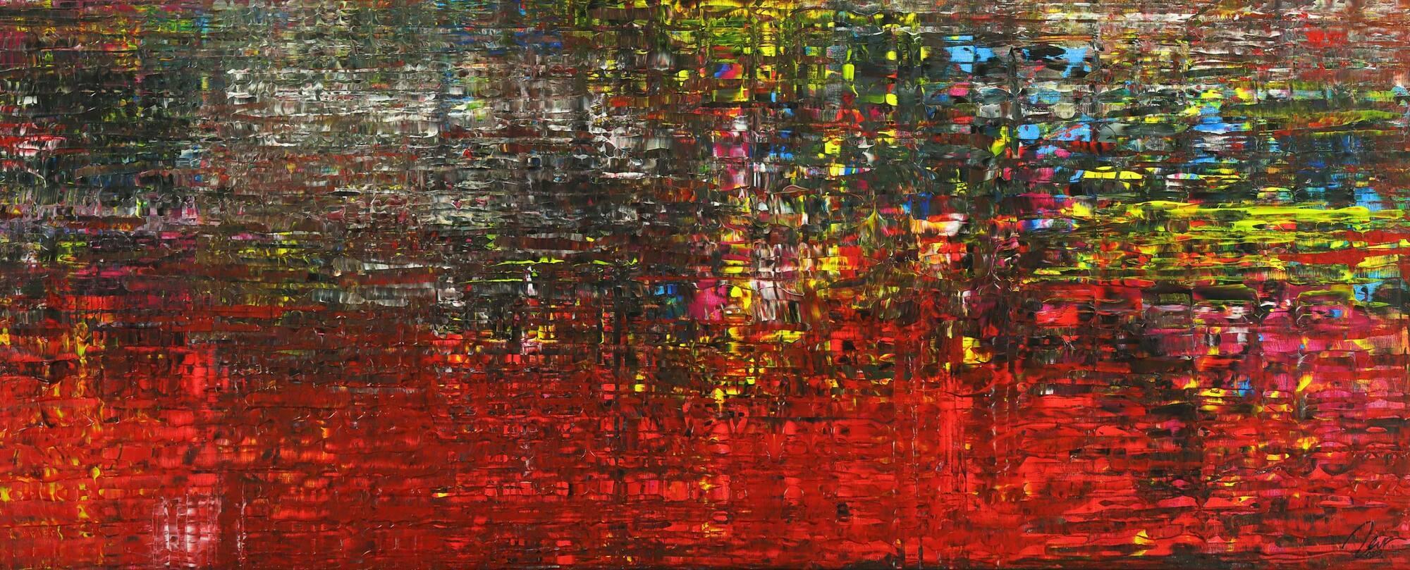 Abstraktes Gemälde Spachteltechnik Modern Art handgemalt auf Leinwand zeitgenössisch