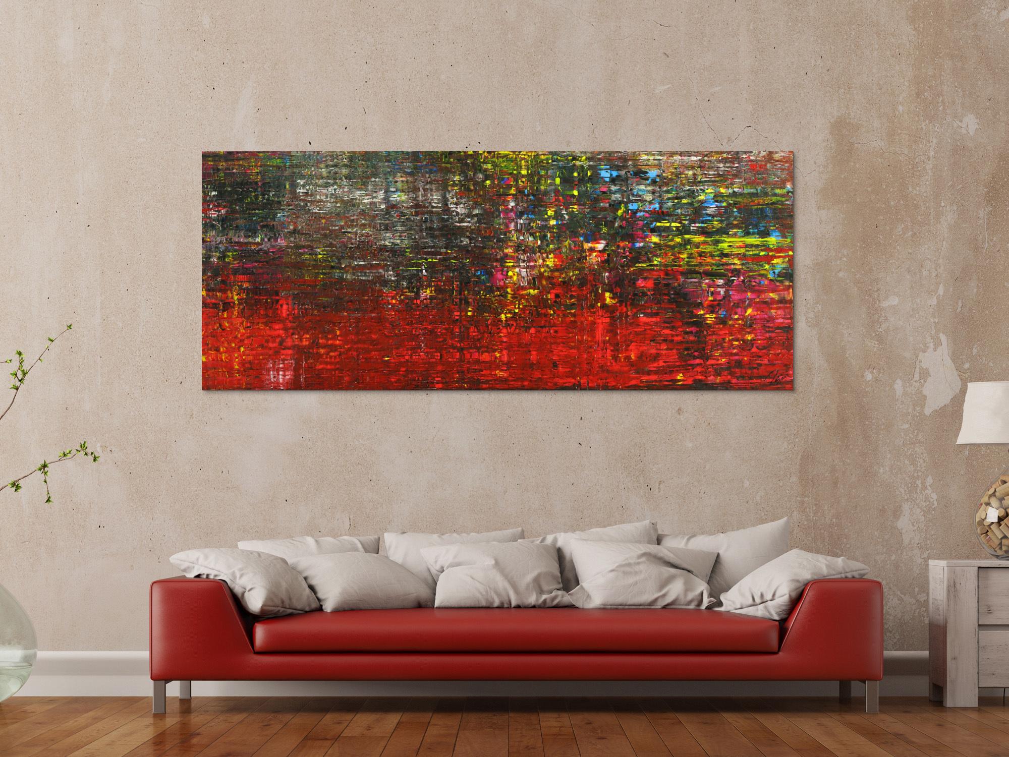 Abstraktes Gemälde Spachteltechnik Modern Art handgemalt auf Leinwand zeitgenössisch