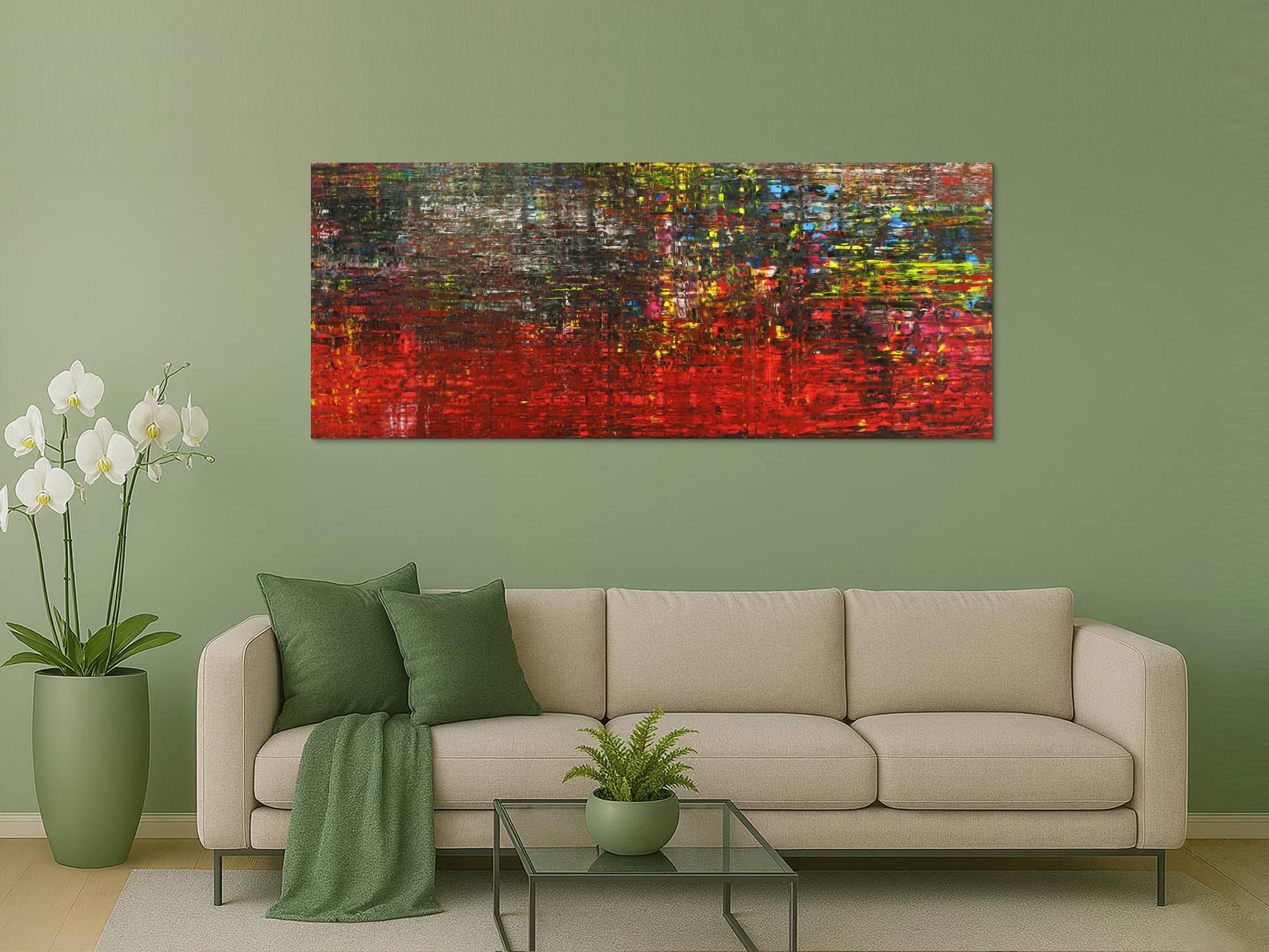 Abstraktes Gemälde Spachteltechnik Modern Art handgemalt auf Leinwand zeitgenössisch