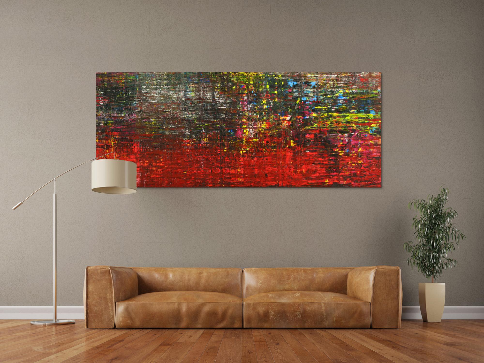 Abstraktes Gemälde Spachteltechnik Modern Art handgemalt auf Leinwand zeitgenössisch