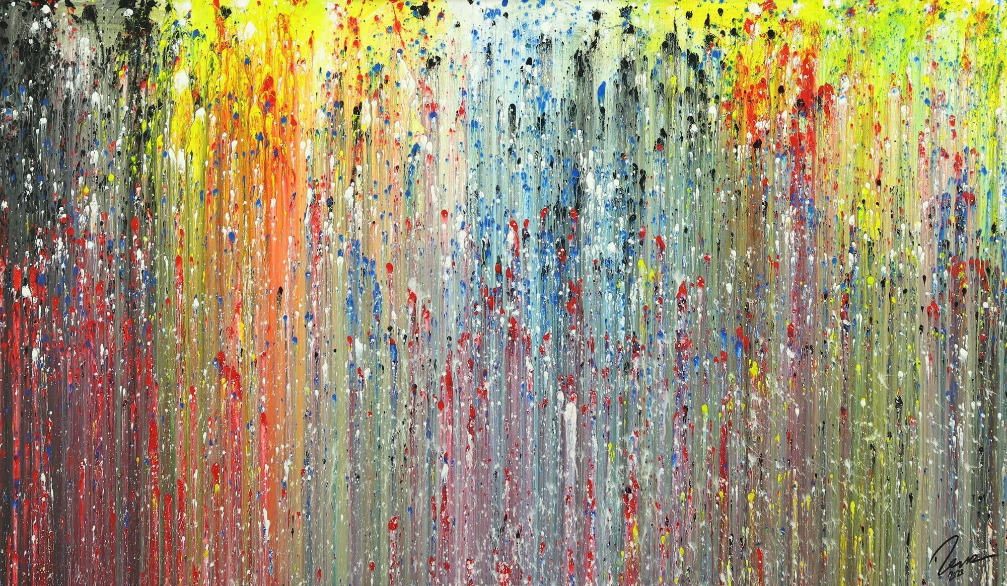 Abstraktes Acrylbild modernes Gemälde handgemalt Modern Art auf Leinwand zeitgenössisch