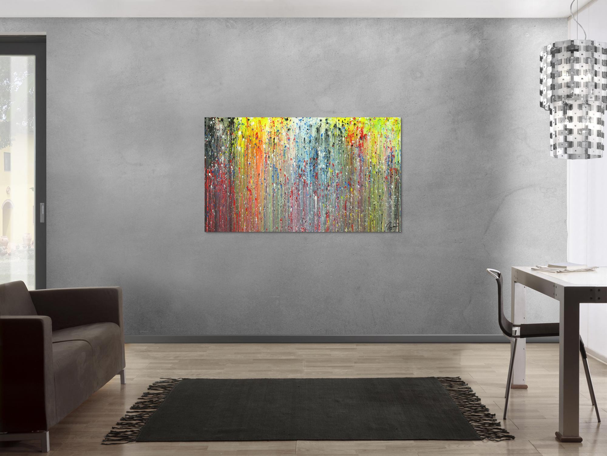 Abstraktes Acrylbild modernes Gemälde handgemalt Modern Art auf Leinwand zeitgenössisch