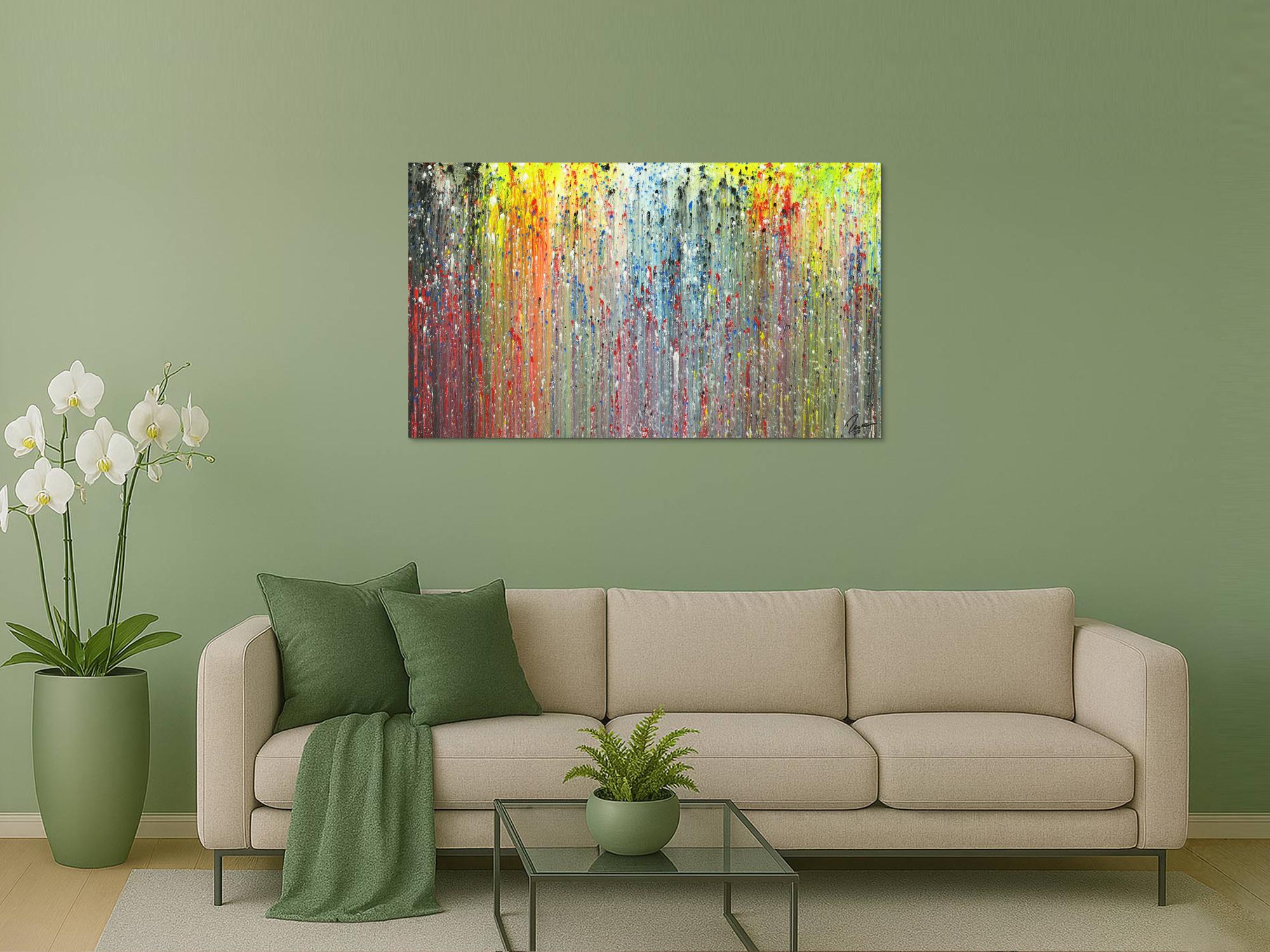 Abstraktes Acrylbild modernes Gemälde handgemalt Modern Art auf Leinwand zeitgenössisch