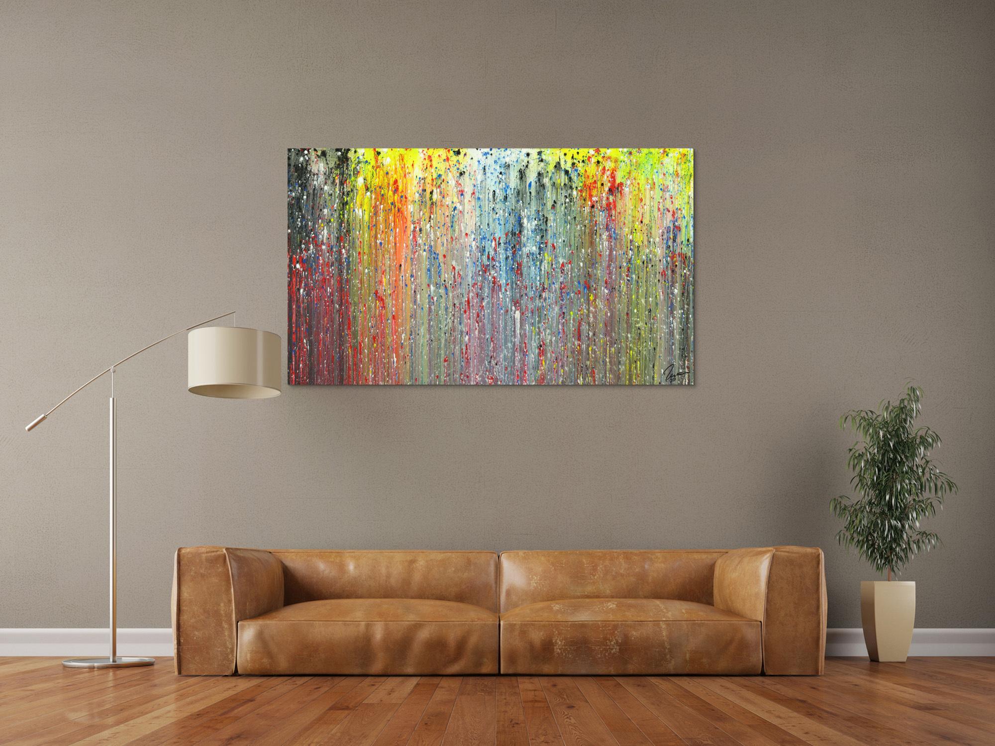 Abstraktes Acrylbild modernes Gemälde handgemalt Modern Art auf Leinwand zeitgenössisch