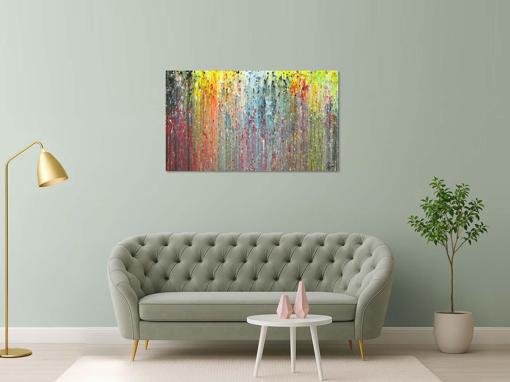 Abstraktes Acrylbild modernes Gemälde handgemalt Modern Art auf Leinwand zeitgenössisch